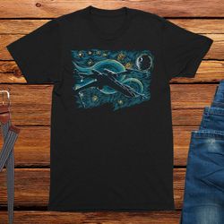 starry night rebel fighter sci fi geek t-shirt for men cool mens t shirts