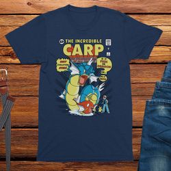 the incredible carp adults unisex t-shirt, funny gaming gift, manga t-shirt, graphic tee, cartoon t-shirt, anime clothin