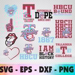 talladega college hbcu collection, svg, png, eps, dxf