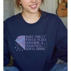 make the whole place shimmer crewneck sweatshirt