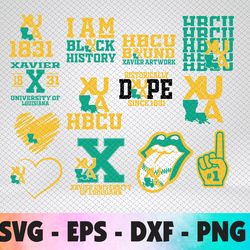 Xavier Artwork HBCU Collection, SVG, PNG, EPS, DXF