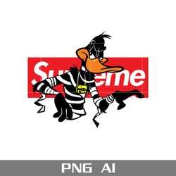 daffy duck supreme png, supreme logo png, daffy duck png, cartoon supreme png, ai digital file