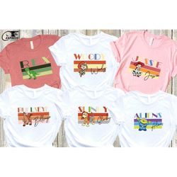 toy story group shirt, toy story characters shirt, disney group shirts, disneyland shirts, disney pixar shirt