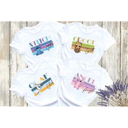 disney group shirts, disney characters shirts, stitch shirt, olaf shirt, groot shirt, disney family shirts, wall-e shirt