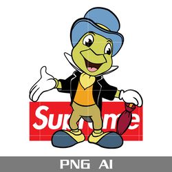 jiminy cricket supreme png, supreme logo png, jiminy cricket png, disney supreme png, ai digital file