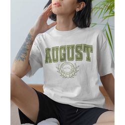 original august sipped away collegiate tee