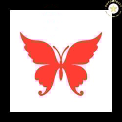 red beauty butterfly flying butterfly svg png