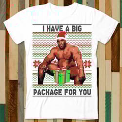 barry sitting on a bed big package ugly christmas xmas t shirt adult unisex men women retro design tee vintage top a4832