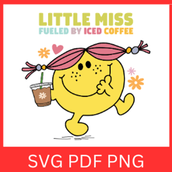 Little Miss Iced Coffee Svg  Little Miss SVG, Little Miss Trend, Cute Little Miss Design, Coffee Lover, Digital Download