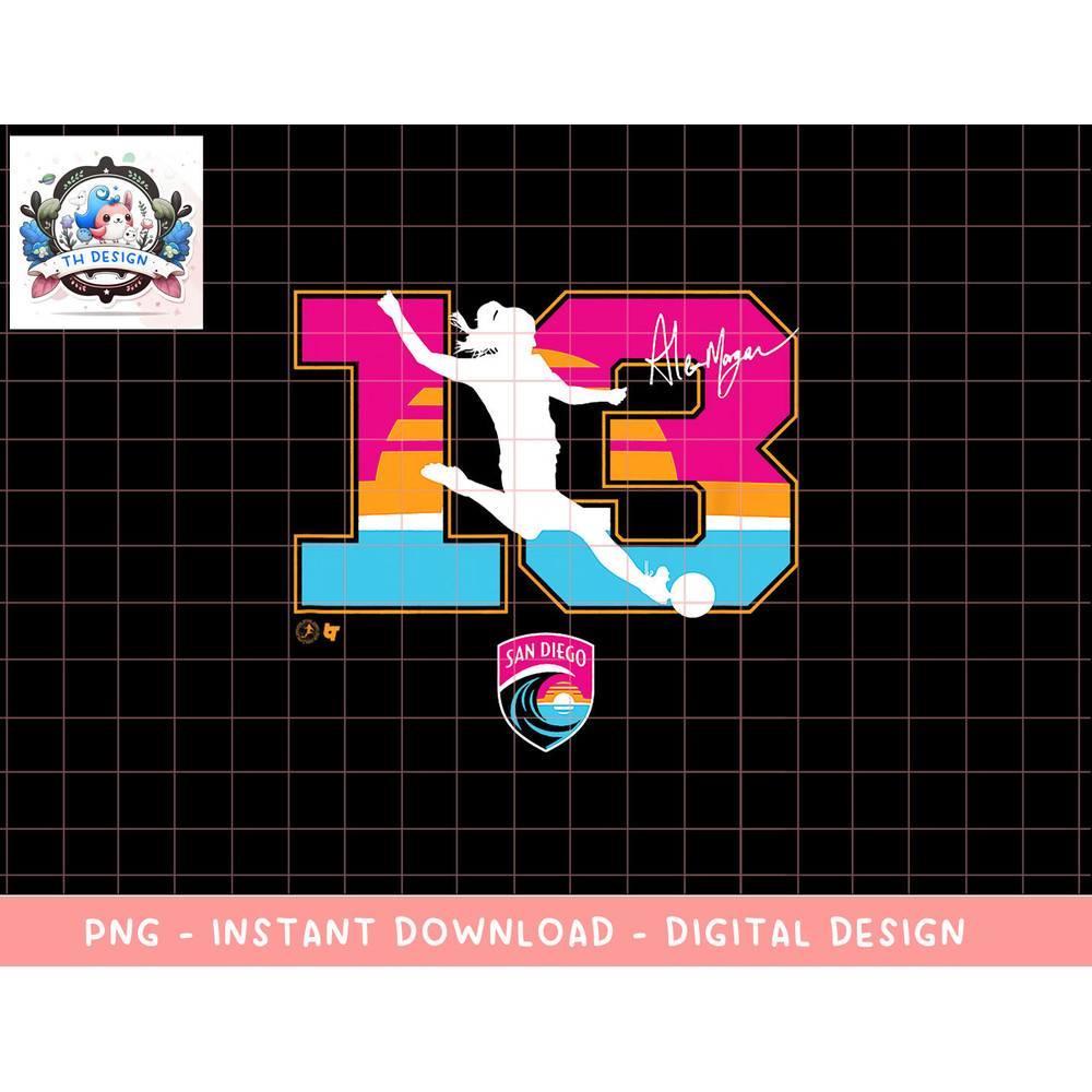 Alex Morgan 13 San Diego Wave FC - NWSL Soccer png, sublimation copy.jpg