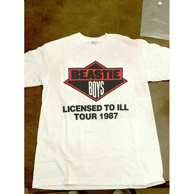 Beastie BoysLicensed To Ill Tour 1987 White Men's Tshirt Size USA Unisex Heavy Cotton - 1.jpg