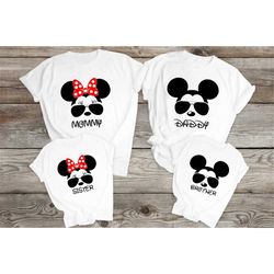 disney family trip shirt, mickey dad shirt, minnie mom shirt, custom mickey shirt, custom minnie shirt,  mickey bow minn