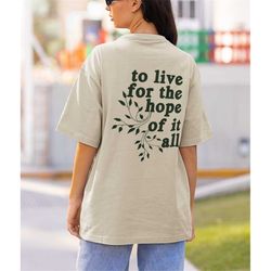 for the hope of it all tee | back only