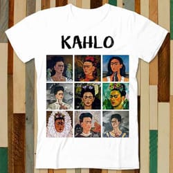 frida kahlo portrait selfie collage t shirt adult unisex men women retro design tee vintage top a4945