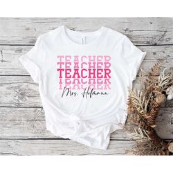 custom teacher shirt, teacher name shirt, personalized teacher shirt, customized teacher shirt, elementary teacher shirt