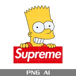 supreme bart simpson png, bart simpson png, supreme logo png, cartoon supreme png, ai digital file