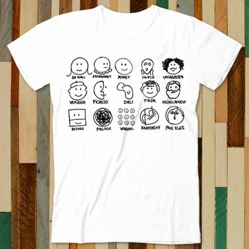All Famous Artists Frida Dali Picasso Van Gogh Da Vinci Monet T Shirt Adult Unisex Men Women Retro Design Tee Top A4939 - 1.jpg