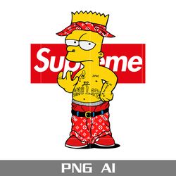supreme bart simpson png, bart simpson png, supreme brand png, cartoon supreme png, ai digital file