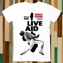 live aid wembley stadium queen great rock band poster t shirt adult unisex men women retro design tee vintage top a4713