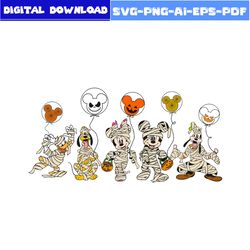 happy halloween svg, mickey mummy svg, mickey mouse svg, halloween svg, disney svg, png eps digital file