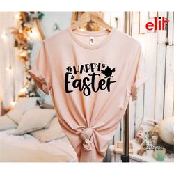 happy easter shirt, easter shirt womens, womens easter shirt, happy easter t shirt, trendy easter bunny shirt, easter gi