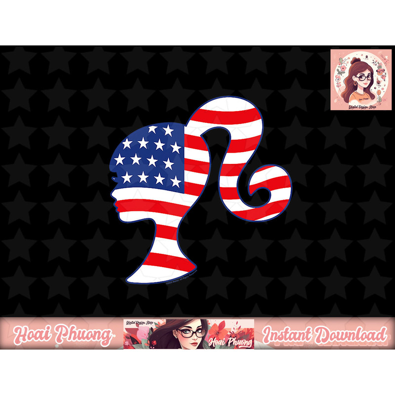 Barbie - Americana Flag Silhouette png, sublimation copy.jpg