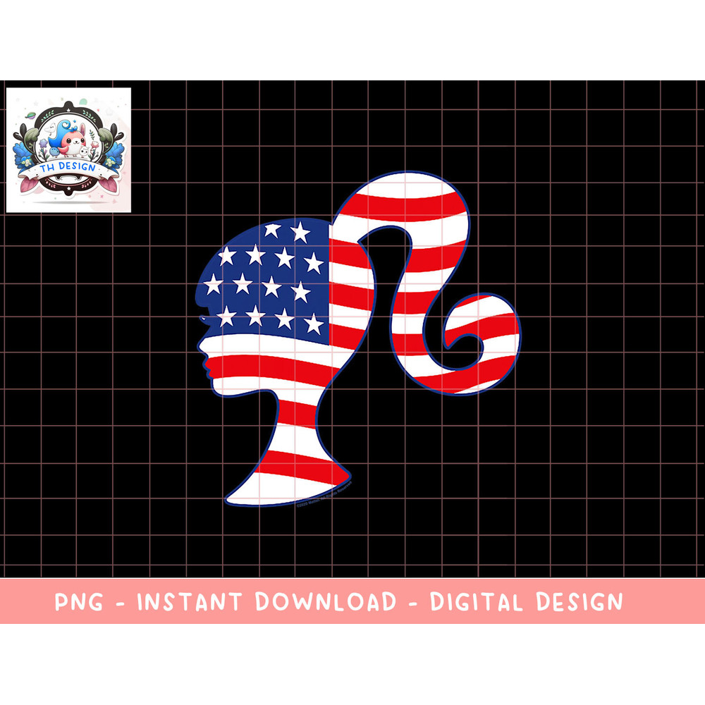 Barbie - Americana Flag Silhouette png, sublimation copy.jpg