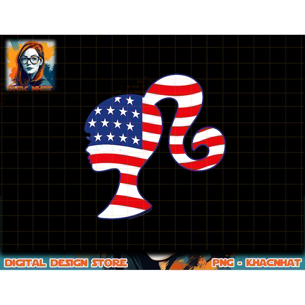 Barbie - Americana Flag Silhouette png, sublimation copy.jpg