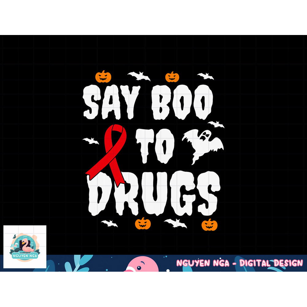 Funny Halloween Gift Say Boo To Drugs Awareness Red Ribbon png, sublimation copy.jpg