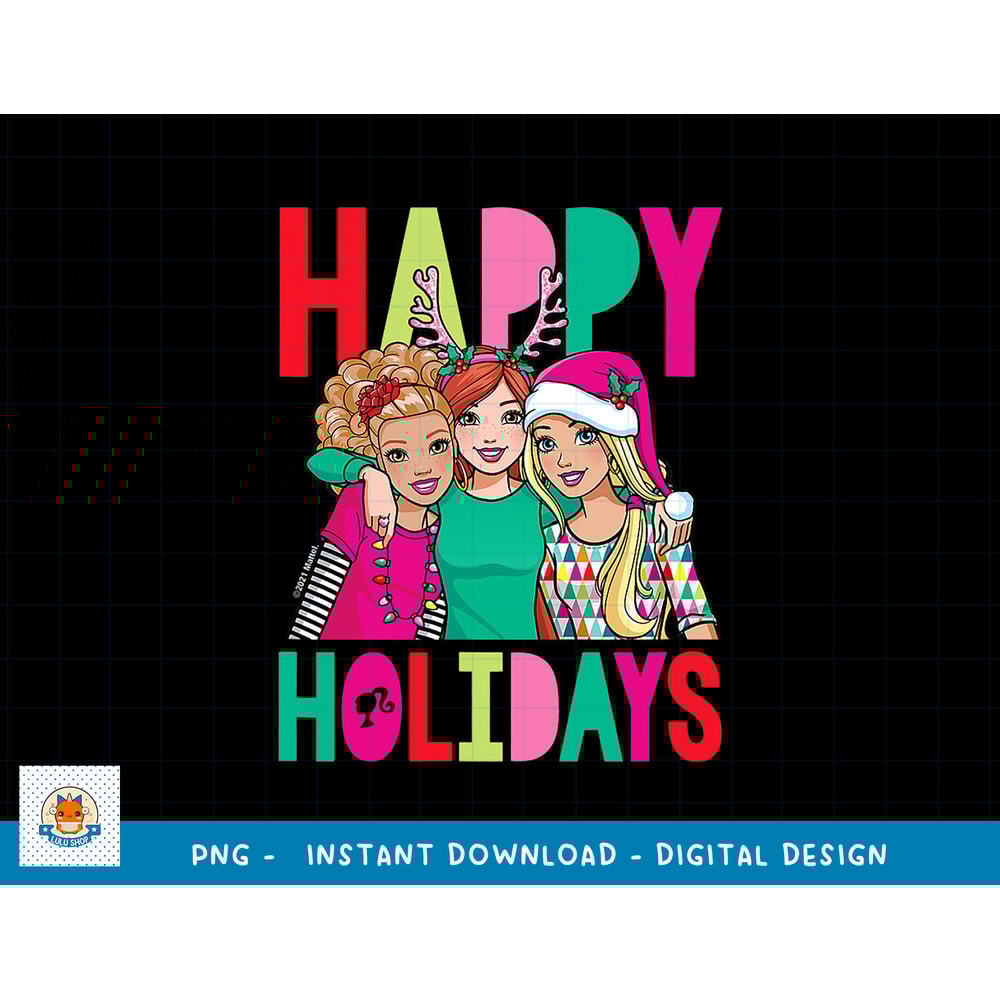 Barbie - Christmas - Happy Holidays png, sublimation copy.jpg