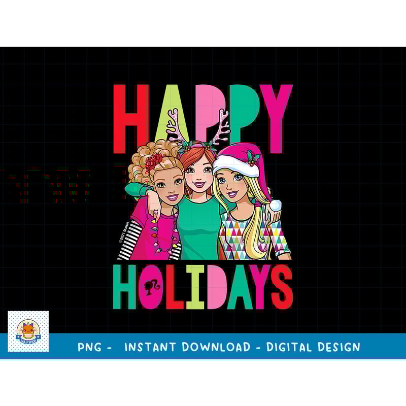 Barbie - Christmas - Happy Holidays png, sublimation copy.jpg