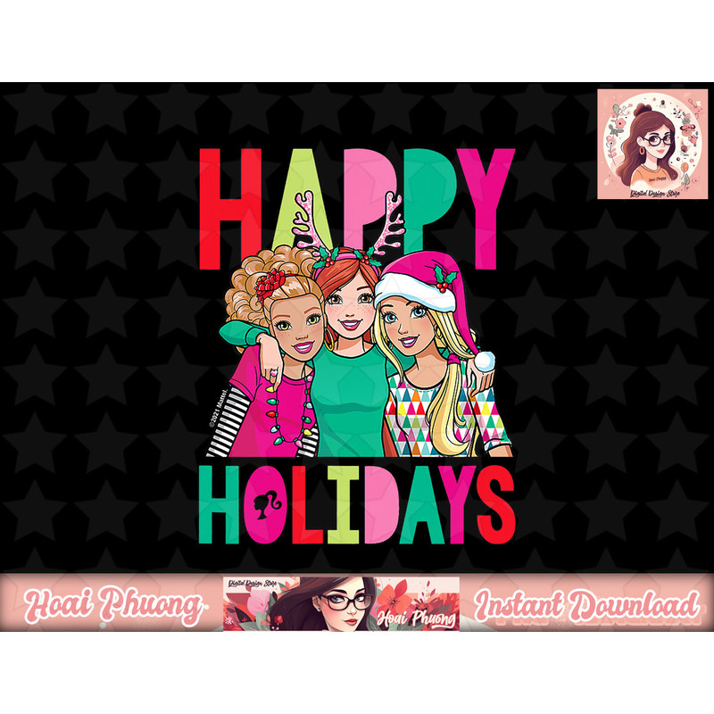 Barbie - Christmas - Happy Holidays png, sublimation copy.jpg