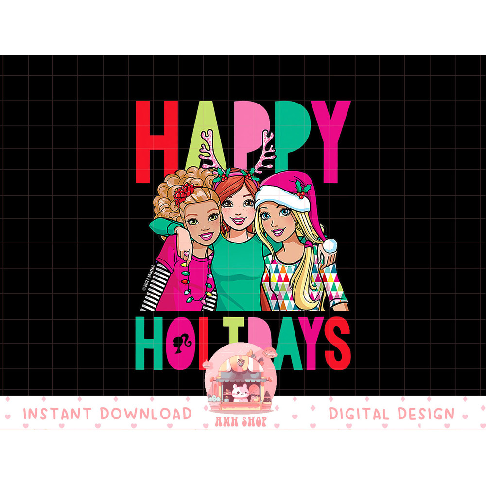 Barbie - Christmas - Happy Holidays png, sublimation copy.jpg