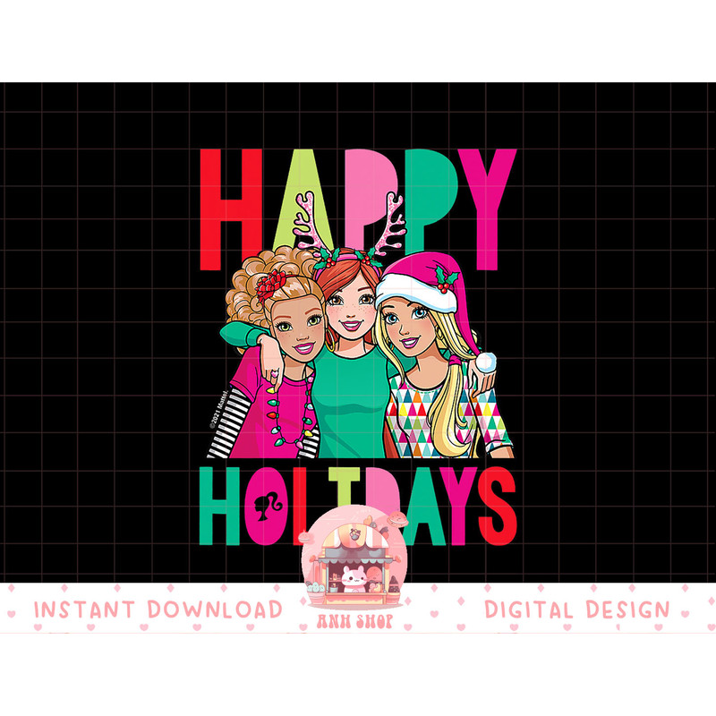 Barbie - Christmas - Happy Holidays png, sublimation copy.jpg