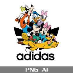 disney friends adidas png, adidas logo png, mickey and friends png, disney adidas png, ai digital file