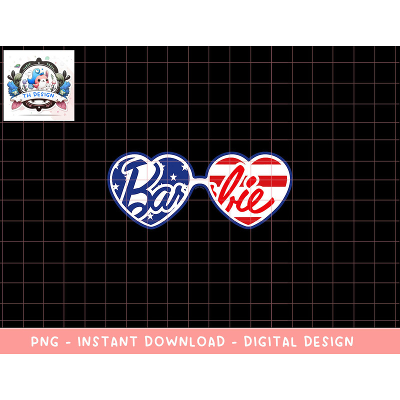 Barbie - Fourth of July - Flag Sunglasses png, sublimation copy.jpg