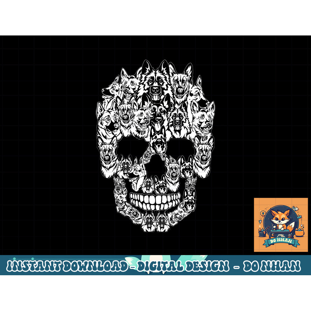 German Shepherd Dog Graphic Halloween Skull Costumes png, sublimation copy.jpg
