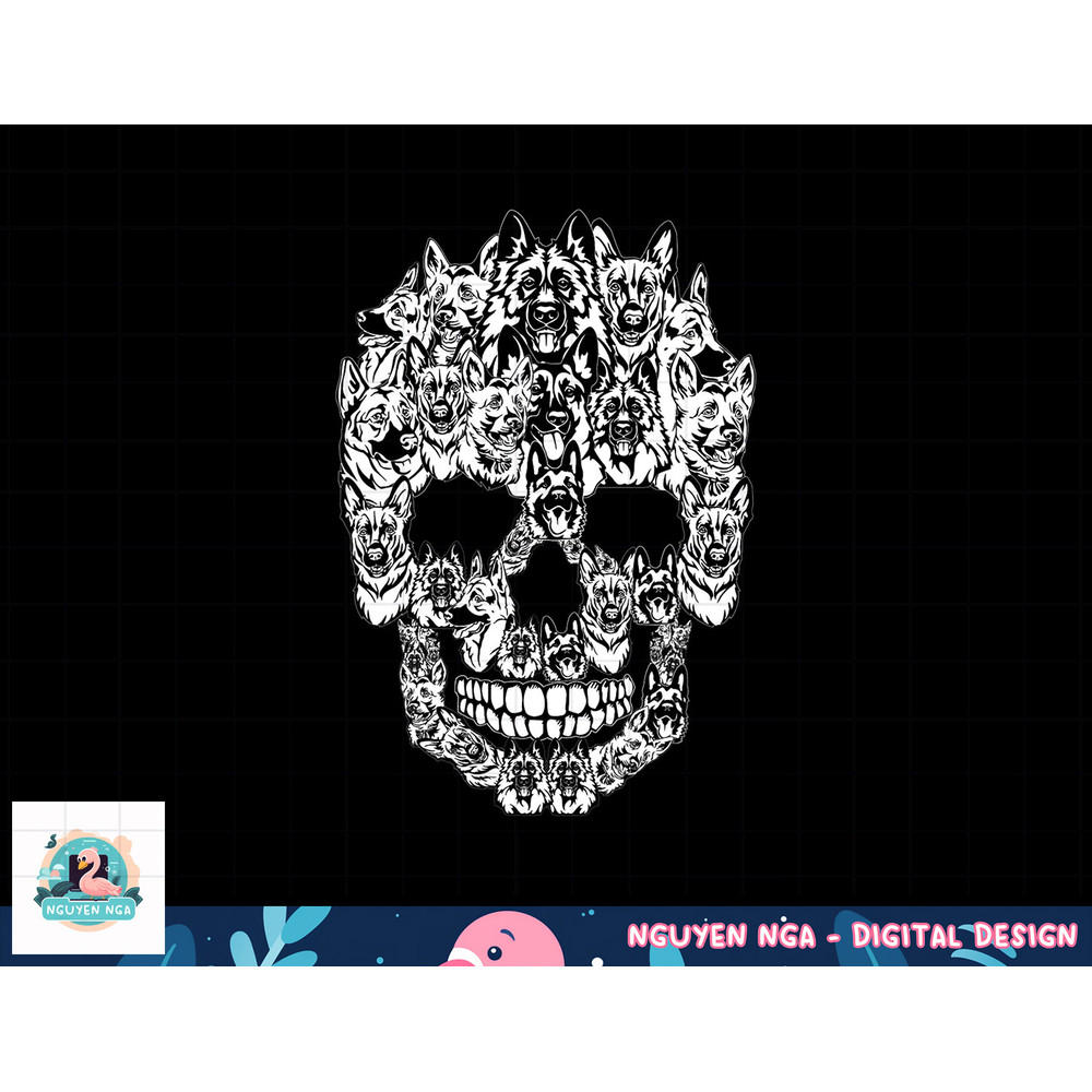 German Shepherd Dog Graphic Halloween Skull Costumes png, sublimation copy.jpg