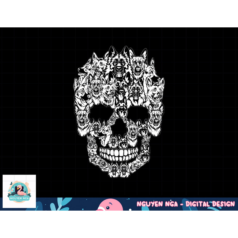 German Shepherd Dog Graphic Halloween Skull Costumes png, sublimation copy.jpg