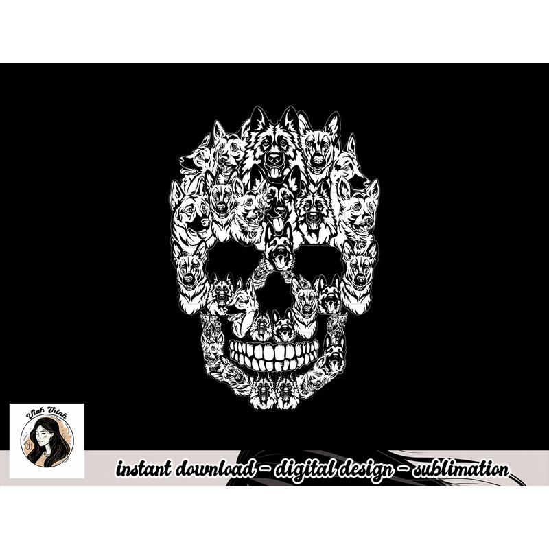 German Shepherd Dog Graphic Halloween Skull Costumes png, sublimation copy.jpg