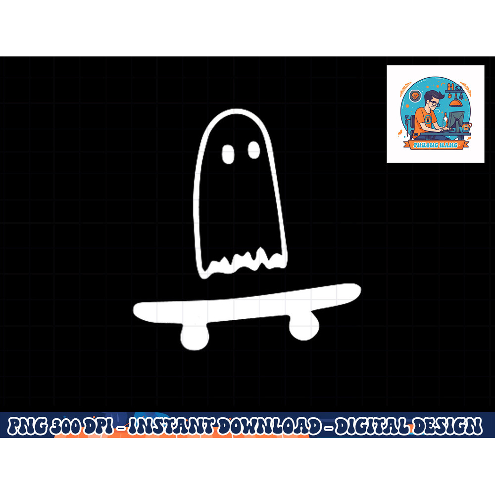 Ghost Skateboard Lazy Halloween Costume Funny Skateboarding png, sublimation copy.jpg