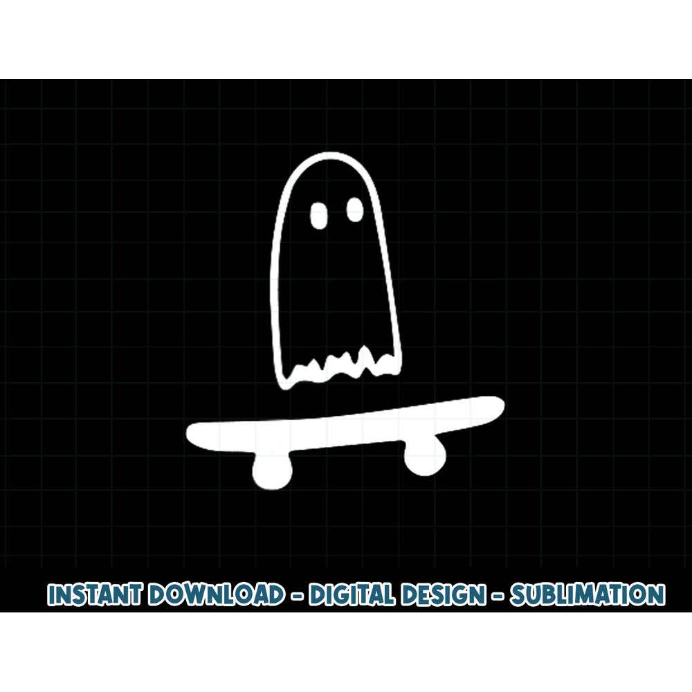 Ghost Skateboard Lazy Halloween Costume Funny Skateboarding png, sublimation copy.jpg