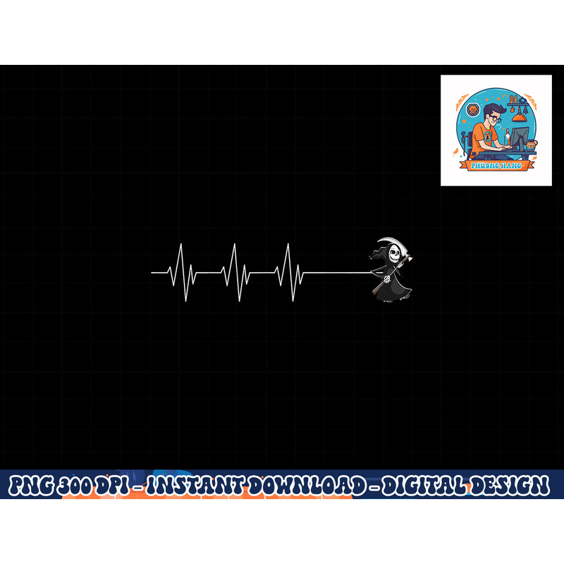 Grim Reaper Heartbeat EKG Black Humor Death Halloween png, sublimation copy.jpg