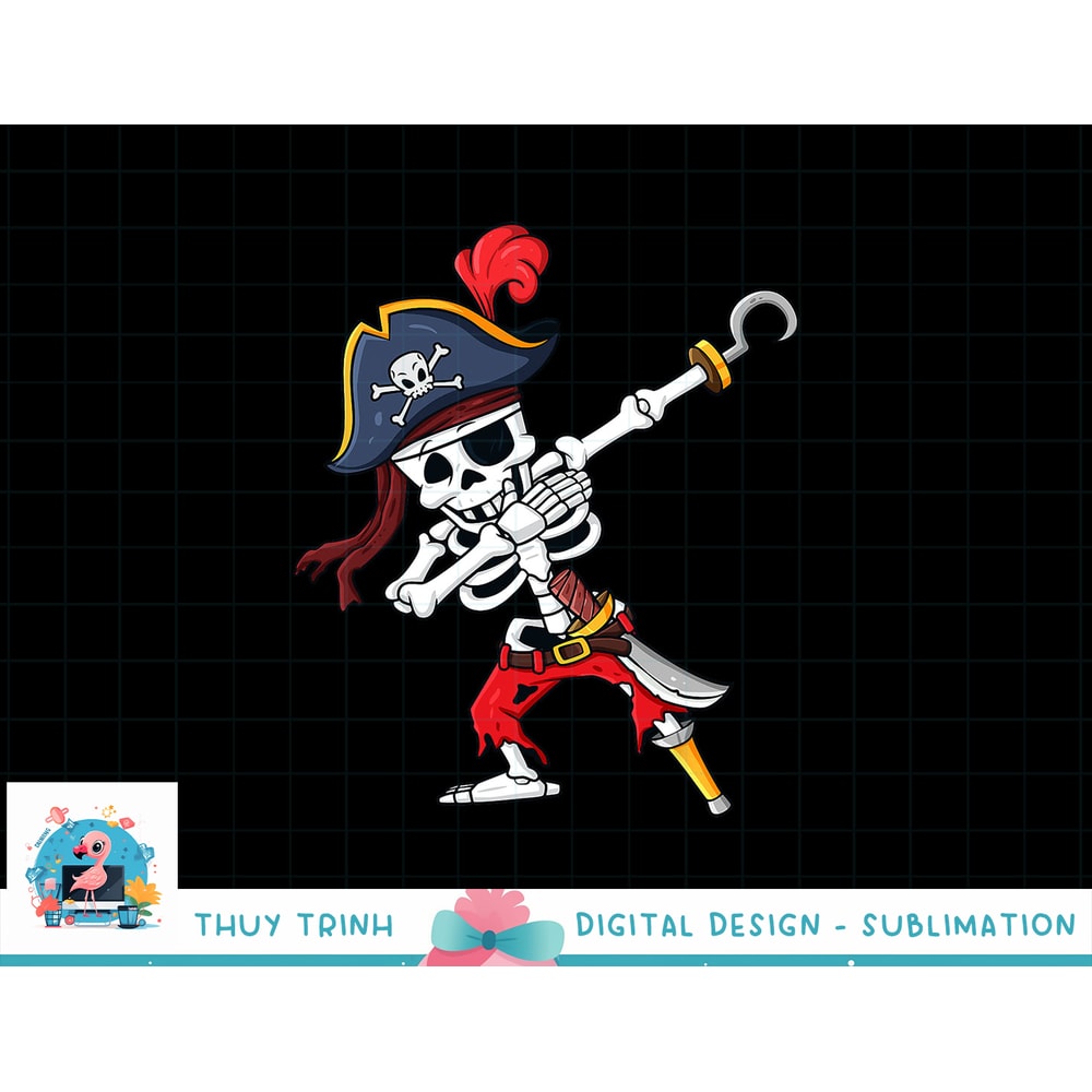 Halloween Dabbing Pirate Skeleton Funny Dab Boys Girls Kids png, sublimation copy.jpg