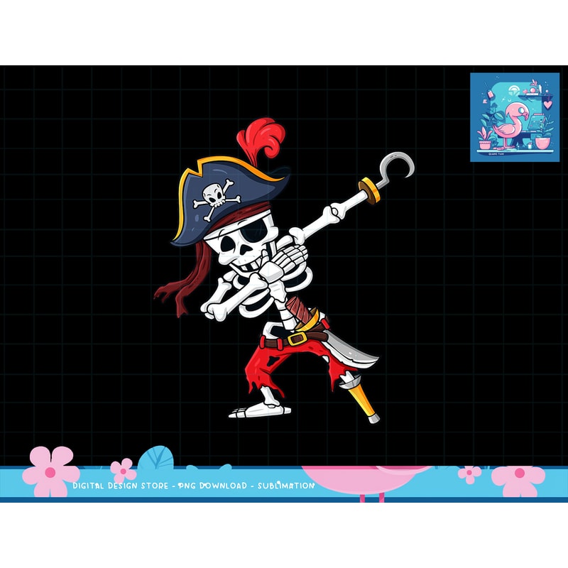 Halloween Dabbing Pirate Skeleton Funny Dab Boys Girls Kids png, sublimation copy.jpg