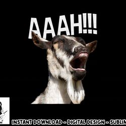 halloween screaming goat aaah    - funny crazy goat png, sublimation copy
