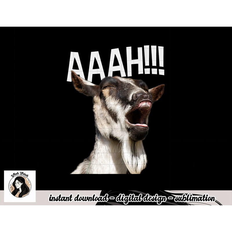 Halloween Screaming Goat AAAH    - Funny Crazy Goat png, sublimation copy.jpg
