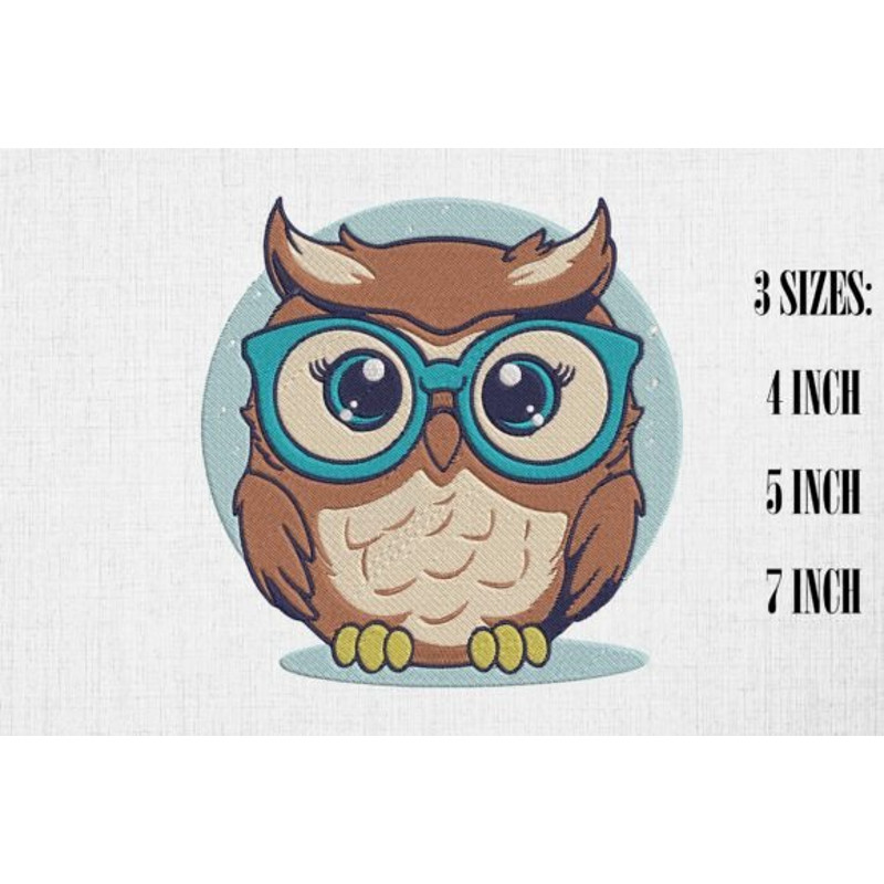 Cute Owl Wearing Glasses Embroidery Design Download Embroidery Design Pattern (3).jpg