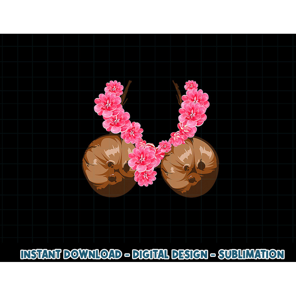 Hawaiian Coconut Bra Shirt Cool Halloween Flowery png, sublimation copy.jpg