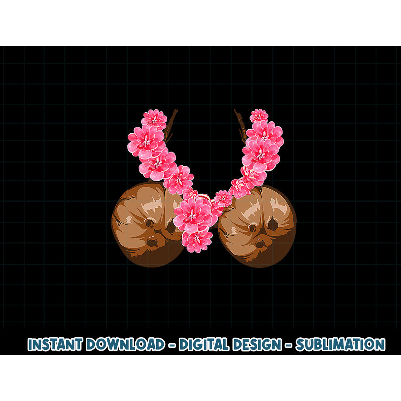 Hawaiian Coconut Bra Shirt Cool Halloween Flowery png, sublimation copy.jpg